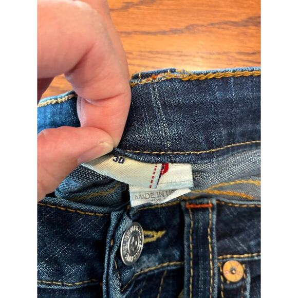 True Religion Women's Jeans Dark Wash Joey Denim Low Rise Vintage Flare Size 30 - Picture 6 of 6